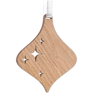 фото Деревянная подвеска Carving Oak, в форме елочной игрушки