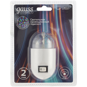 фото Проекционный светильник Gauss Disco, настенный, белый