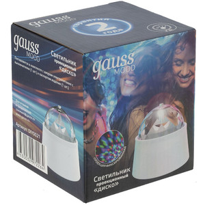 фото Проекционный светильник Gauss Disco, настольный, белый