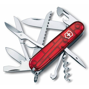 фото Офицерский нож Huntsman 91, прозрачный красный