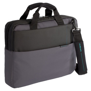 фото Сумка для ноутбука Qibyte Laptop Bag, темно-серая с черными вставками