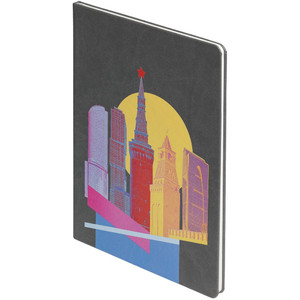 фото Блокнот Moscow State of Mind, в линейку, серый
