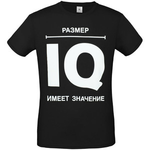 фото Футболка «Размер IQ», черная