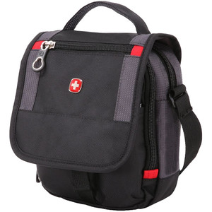 фото Сумка для документов Swissgear, черная с серым