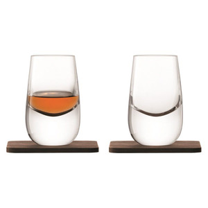 фото Набор стопок Whisky с деревянными подставками
