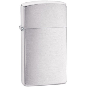 фото Зажигалка Zippo Slim Brushed, матовая серебристая